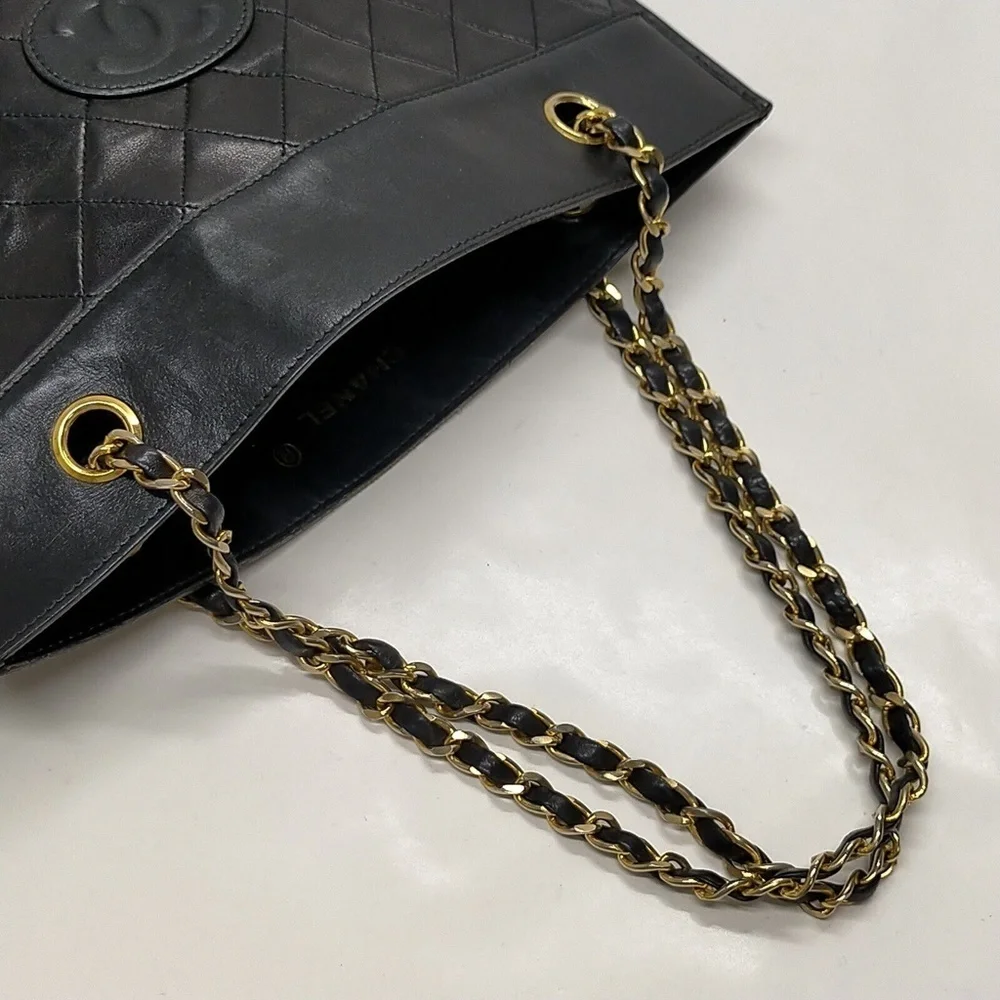 Chanel Black Lamb Skin Hand Bag - Picture 4 of 9
